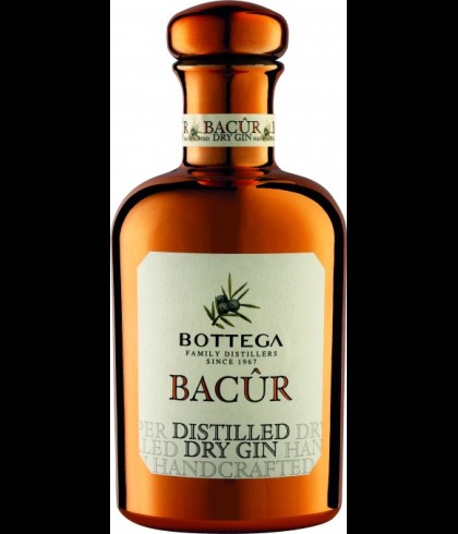 Fles BOTTEGA BACUR GIN, gin, op voorraad bij slijterij t Bockje in Bathmen