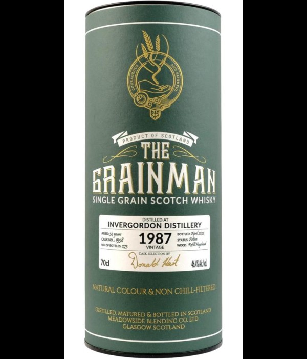 The Grainman Invergordon 1987 34 Years. Cask 1538 Single Grain bij t Bockje in Bathmen