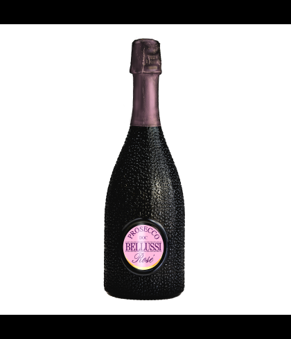 Fles Bellussi Prosecco DOC Rose Brut, wijn, op voorraad bij slijterij t Bockje in Bathmen