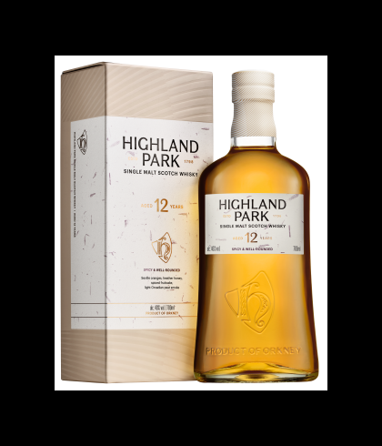 Fles Highland Park 12 Years Old, whisky, op voorraad bij slijterij ’t Bockje in Bathmen