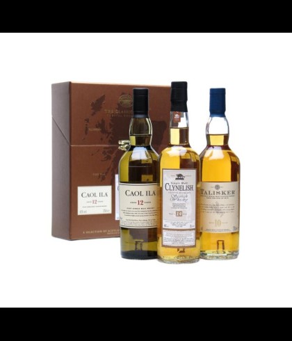 Fles Coastal Whisky Giftset, whisky, op voorraad bij slijterij t Bockje in Bathmen