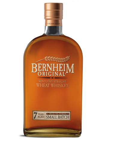 Fles Bernheim Original 7 Years Old Kentucky Straight Wheat Whiskey, whisky, op voorraad bij slijterij t Bockje in Bathmen