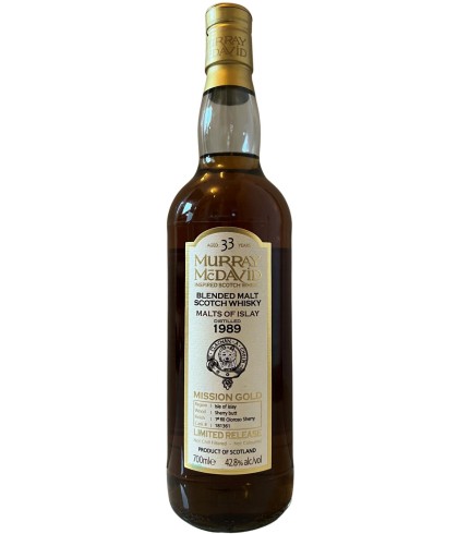 Fles Blended Malt Scotch Whisky 1989 MM, whisky, op voorraad bij slijterij t Bockje in Bathmen