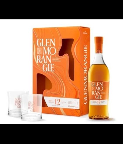 Geschenk Glenmorangie 12 Years Old Giftpack met 2 glazen, bij slijterij ’t Bockje in Bathmen