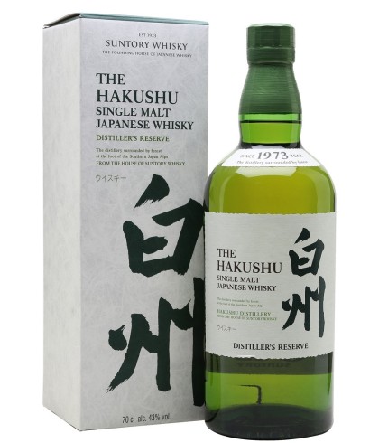 Fles The Hakushu Distiller’s Reserve, single malt whisky, op voorraad bij slijterij t Bockje in Bathmen