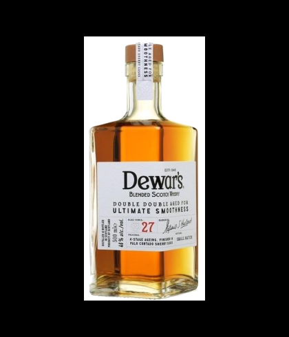 Fles Dewar&rsquo;s 27 Years Old Double Double, single malt whisky, op voorraad bij slijterij t Bockje in Bathmen