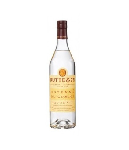 Eau de vie Rutte & zn Doyenne Du Comice van Rutte, bij slijterij ’t Bockje in Bathmen