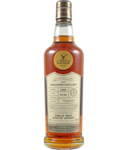 Fles Gordon & MacPhail Inchgower 1998, single malt whisky, op voorraad bij slijterij t Bockje in Bathmen