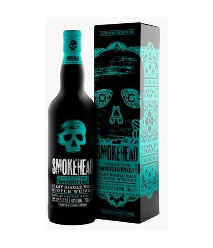 Fles Smokehead Tequila Cask Terminado, geturfde Islay single malt, op voorraad bij slijterij t Bockje in Bathmen