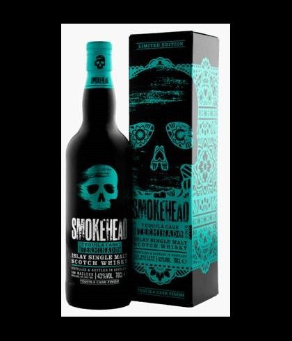 Fles Smokehead Tequila Cask Terminado, geturfde Islay single malt, op voorraad bij slijterij t Bockje in Bathmen