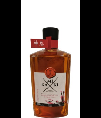 Fles blended malt van Kamiki, op voorraad bij slijterij t Bockje in Bathmen