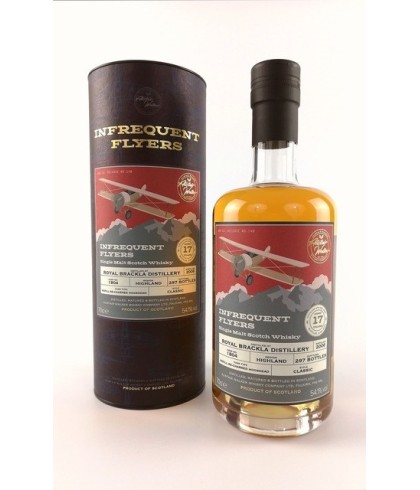 Fles Infrequent Flyers 2006 Royal Brackla 17 Years Old, whisky, op voorraad bij slijterij t Bockje in Bathmen