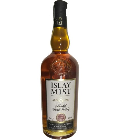 Fles blended Scotch van Islay Mist, op voorraad bij slijterij t Bockje in Bathmen