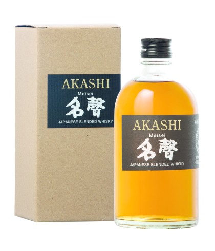 Fles White Oak Akashi Meïsei, Japanse whisky van de White Oak-distilleerderij, op voorraad bij slijterij t Bockje in Bathmen
