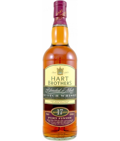 Fles Hart Brothers 17 Years Old Port Finish, single malt whisky, op voorraad bij slijterij t Bockje in Bathmen