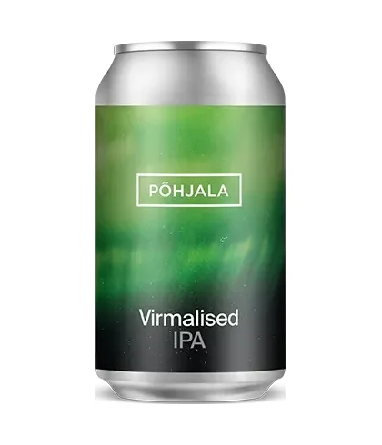 Fles Pohjala Virmalised IPA, bier van Pohjala, bij slijterij t Bockje in Bathmen
