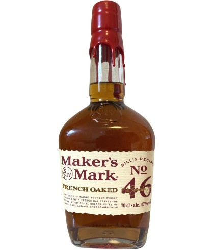 Fles Maker’s Mark Bill’s Recipe No. 46 French Oaked, whisky, op voorraad bij slijterij ’t Bockje in Bathmen