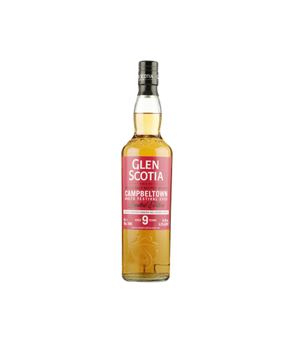 Fles Glen Scotia 9 Years Old Campbeltown Malts Festival 2025, single malt whisky, op voorraad bij slijterij t Bockje in Bathmen