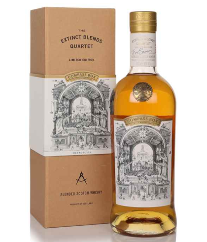 Fles Compass Box Metropolis, single malt whisky, op voorraad bij slijterij t Bockje in Bathmen