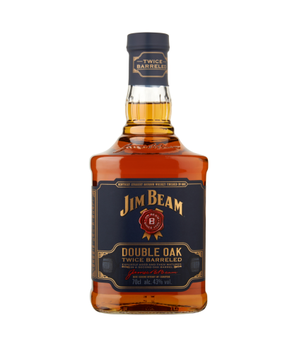 Fles Kentucky bourbon van Jim Beam, op voorraad bij slijterij t Bockje in Bathmen