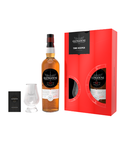 Fles Glengoyne 12 Years Old giftpack, single malt whisky, op voorraad bij slijterij t Bockje in Bathmen