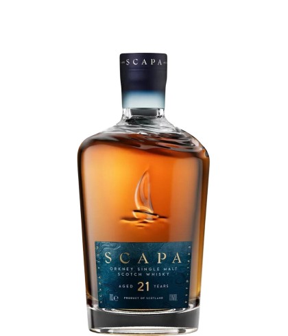 Fles Scapa 21Y, whisky, op voorraad bij slijterij t Bockje in Bathmen