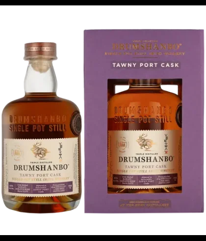Fles Drumshanbo Single Pot Still Tawny Port Cask, whisky, bij slijterij t Bockje in Bathmen