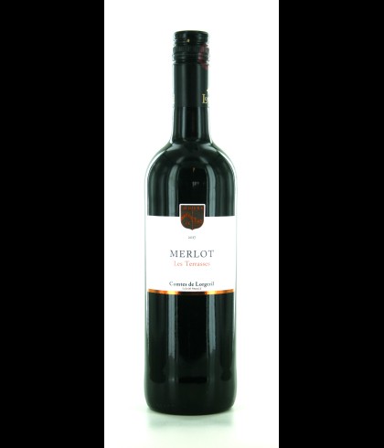 Fles Lorgeril Terrasses Merlot, wijn op voorraad bij slijterij t Bockje in Bathmen