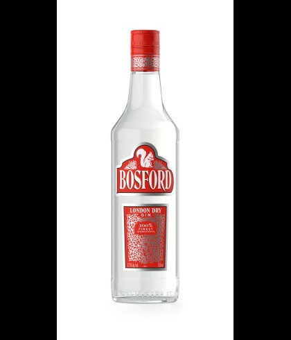 Fles Bosford London Dry Gin, gin, op voorraad bij slijterij t Bockje in Bathmen