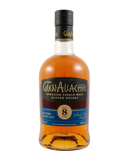 Fles GlenAllachie 8 Years Old Scottish Virgin Oak, single malt whisky, op voorraad bij slijterij t Bockje in Bathmen