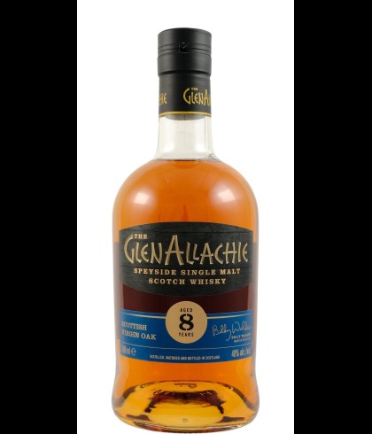 Fles GlenAllachie 8 Years Old Scottish Virgin Oak, single malt whisky, op voorraad bij slijterij t Bockje in Bathmen