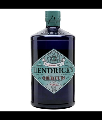 Fles Hendrick's Orbium, gin, op voorraad bij slijterij t Bockje in Bathmen