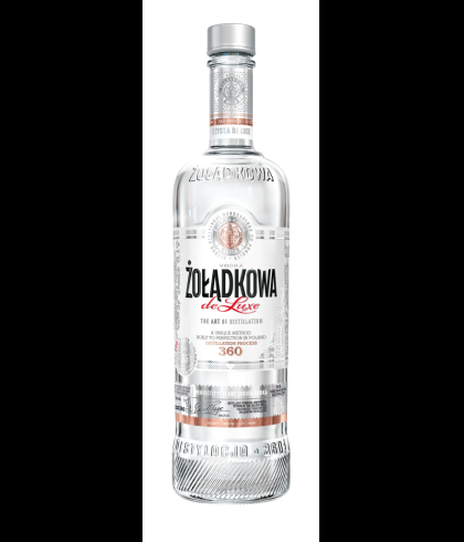 Fles Zoladkowa de Luxe, wodka, op voorraad bij slijterij t Bockje in Bathmen