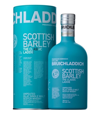 Fles Bruichladdich Laddie Classic Scottich Barley, whisky, op voorraad bij slijterij t Bockje in Bathmen