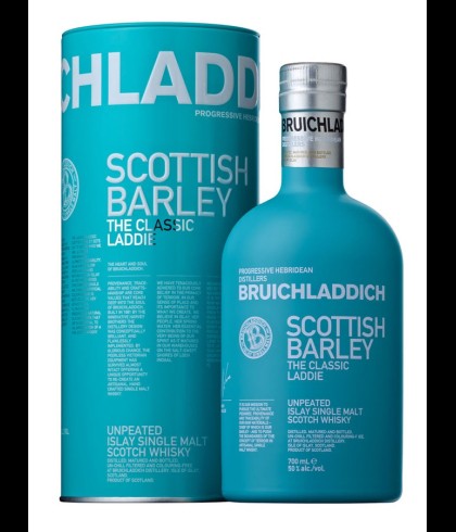 Fles Bruichladdich Laddie Classic Scottich Barley, whisky, op voorraad bij slijterij t Bockje in Bathmen