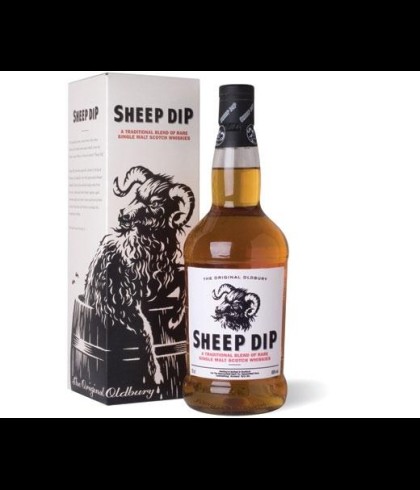 Fles Sheep Dip Blended Malt Whisky, whisky, op voorraad bij slijterij t Bockje in Bathmen