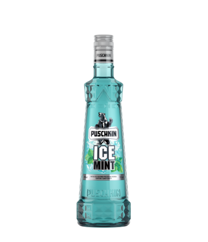 Wodka Puschkin Ice Mint van Puschkin, bij slijterij ’t Bockje in Bathmen