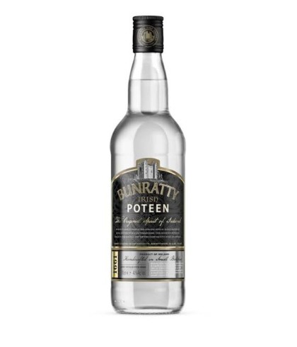 Fles Bunratty Irish Poteen, whisky, bij slijterij t Bockje in Bathmen