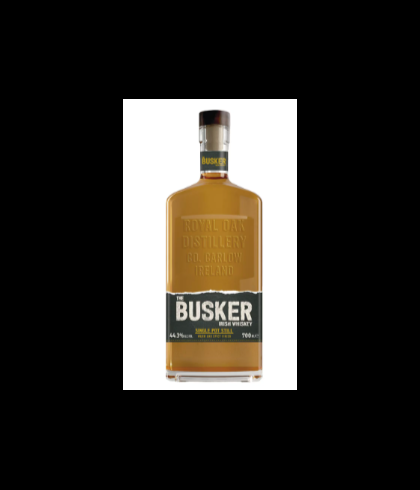 Fles The Busker Single Pot Still tweede botteling, Ierse whiskey van Royal Oak in County Carlow, op voorraad bij slijterij t Bockje in Bathmen