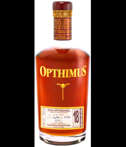 Fles Opthimus 18Y, rum, op voorraad bij slijterij t Bockje in Bathmen