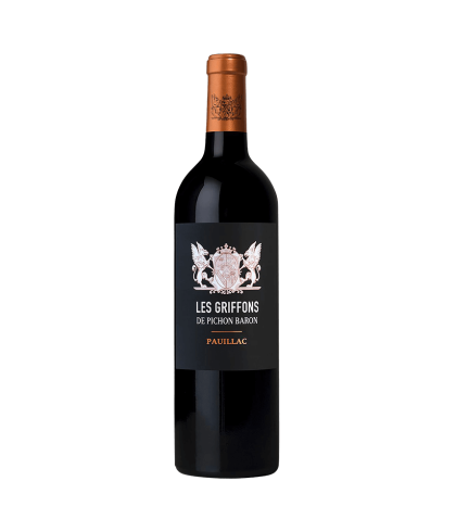 Fles Les Griffons de Pichon Baron Pauillac, wijn op voorraad bij slijterij t Bockje in Bathmen