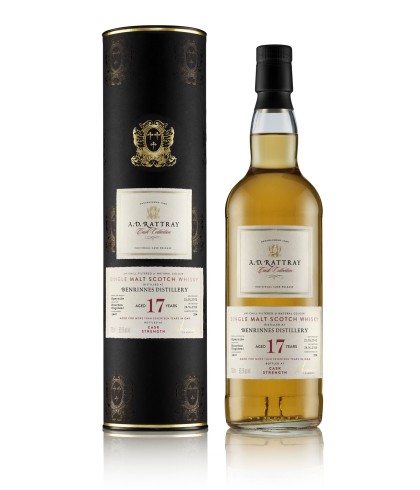 Fles A.D. Rattray Benrinnes 17 Years Old 2002, single malt whisky, op voorraad bij slijterij t Bockje in Bathmen