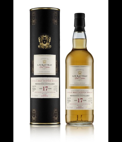 Fles A.D. Rattray Benrinnes 17 Years Old 2002, single malt whisky, op voorraad bij slijterij t Bockje in Bathmen