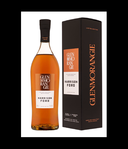 Fles Glenmorangie Harrison Ford, single malt whisky, op voorraad bij slijterij t Bockje in Bathmen