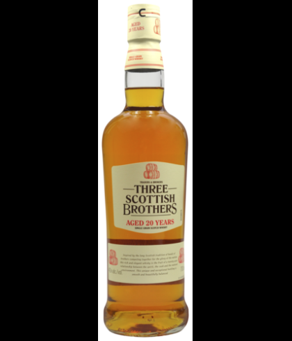 Fles Three Scottish Brothers Single Grain 20 Years Old, whisky, op voorraad bij slijterij t Bockje in Bathmen