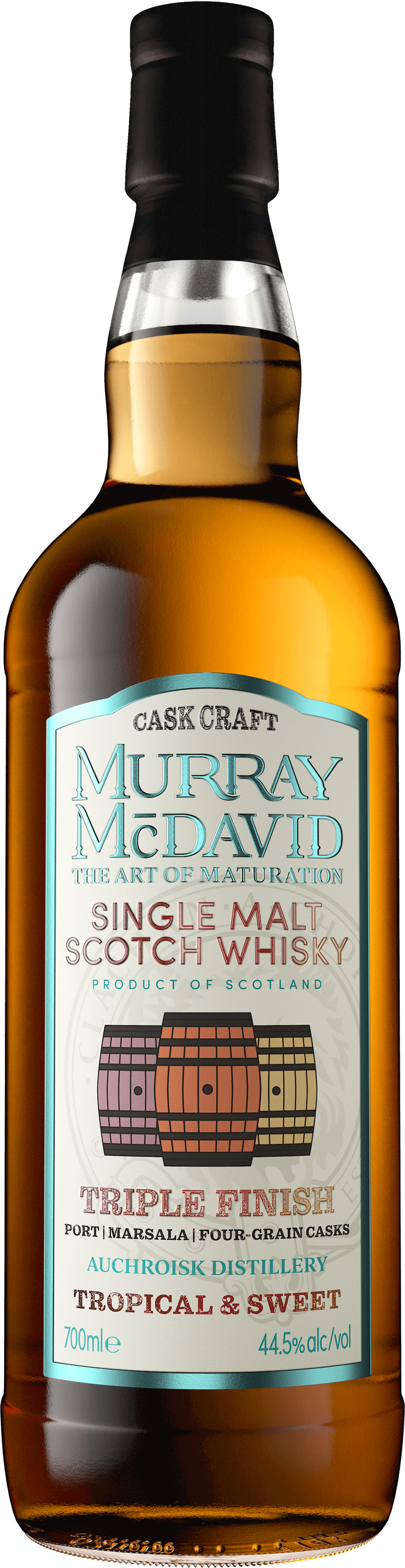 Fles Murray McDavid Cask Craft Auchroisk Triple Finish, single malt whisky, op voorraad bij slijterij t Bockje in Bathmen