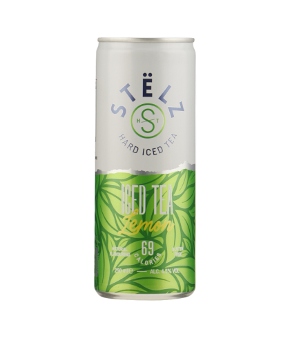 Pre-mix Stëlz Hard Iced Tea Lemon van Stëlz, bij slijterij ’t Bockje in Bathmen