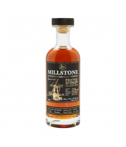 Fles Millstone Peated Rivesaltes 3 Years Old Special #26, Nederlandse whisky van Zuidam Distillers, op voorraad bij slijterij t Bockje in Bathmen