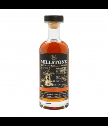 Fles Millstone Peated Rivesaltes 3 Years Old Special #26, Nederlandse whisky van Zuidam Distillers, op voorraad bij slijterij t Bockje in Bathmen