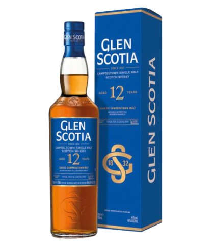 Fles Glen Scotia 12 Years Old, single malt whisky, op voorraad bij slijterij t Bockje in Bathmen